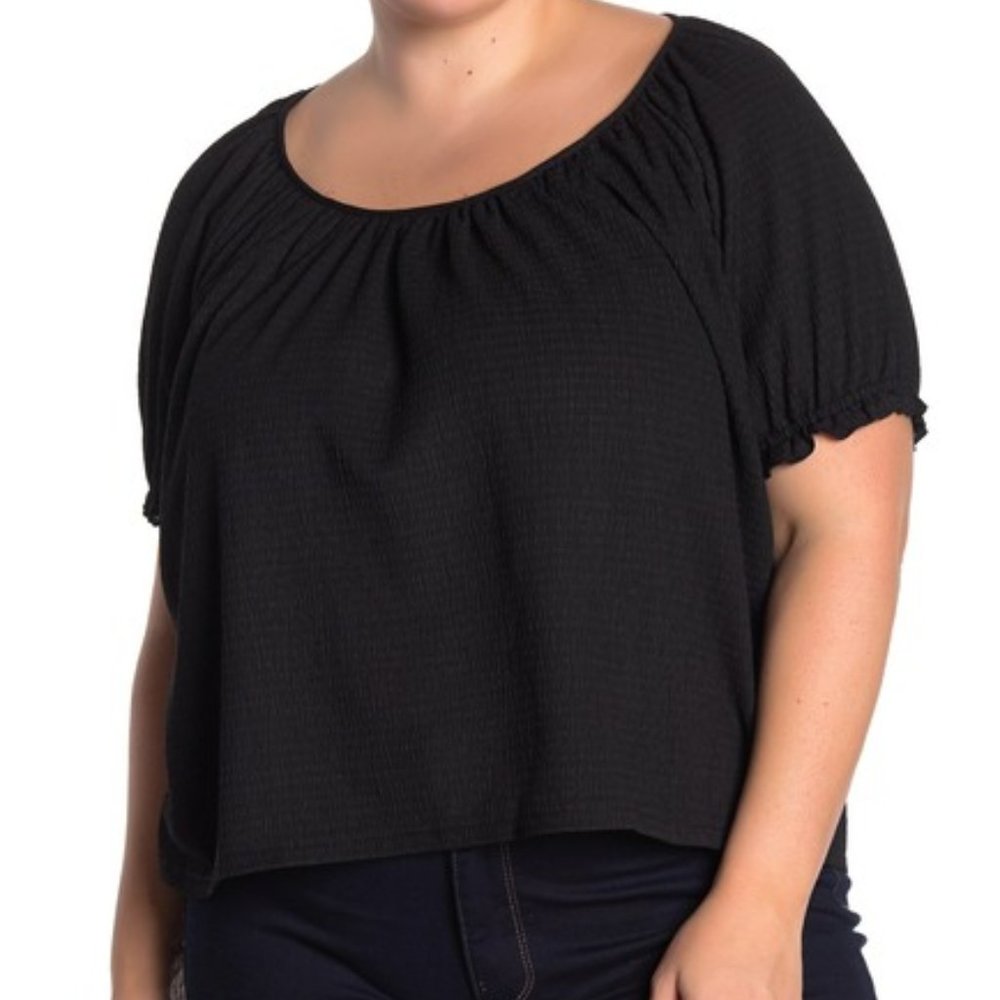 NWT MADEWELL Texture & Thread Peasant Top Small